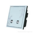Coloured Electric Home Wireless Light Switches 2 Gang Fireproof
